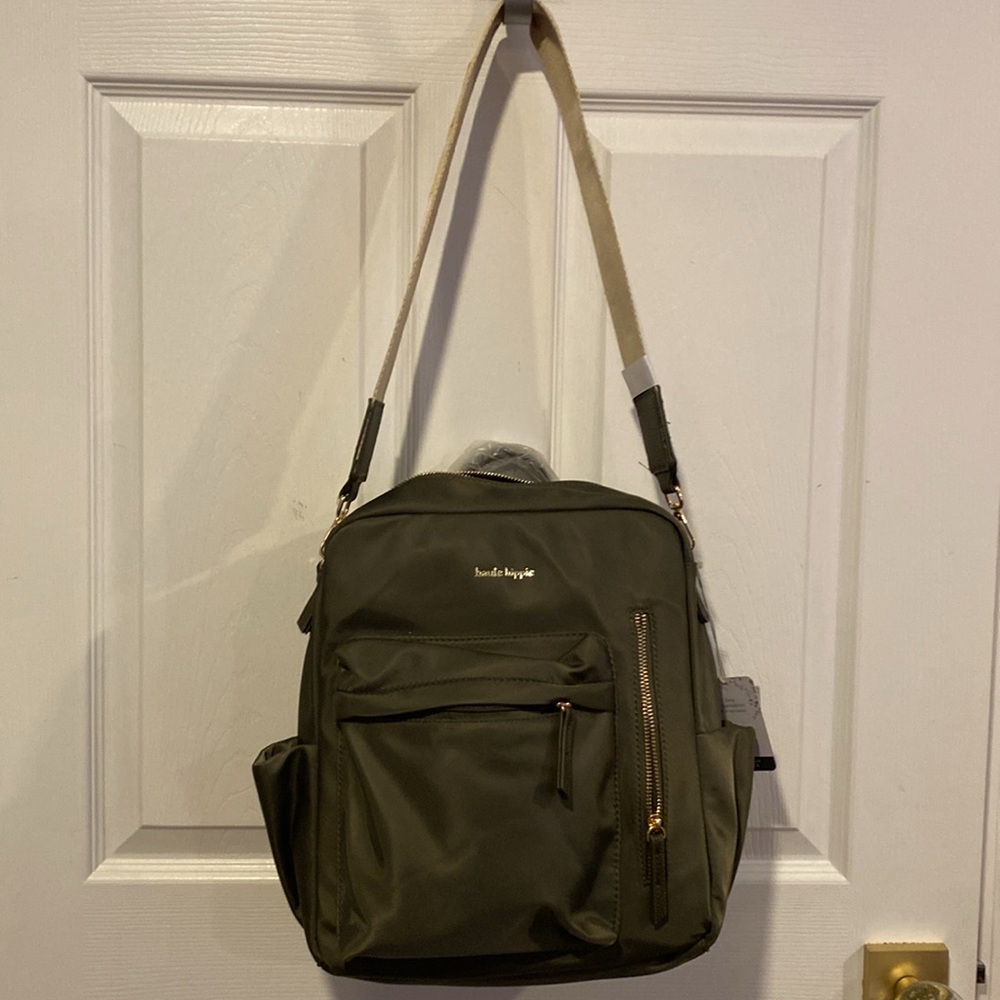 BNWT HAUTE HIPPIE Olive Green Viral Backpack - Picture 6 of 6